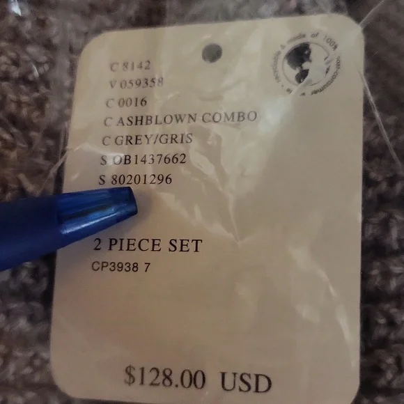 Free People Freya Set-Gray Wide-Leg Pants and matching cropped sweater NWT - Picture 11 of 11